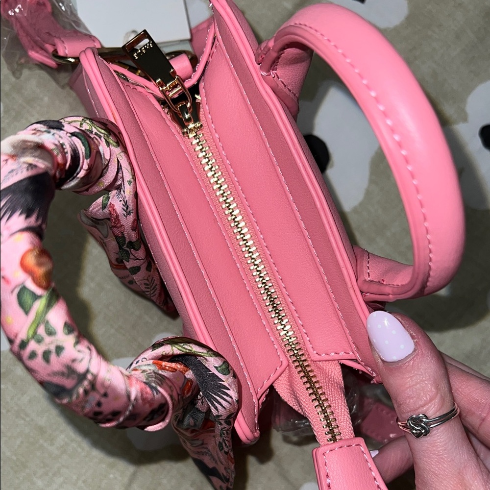 Fable England Mini Pink Handbag with Scarf - Picture 8 of 15